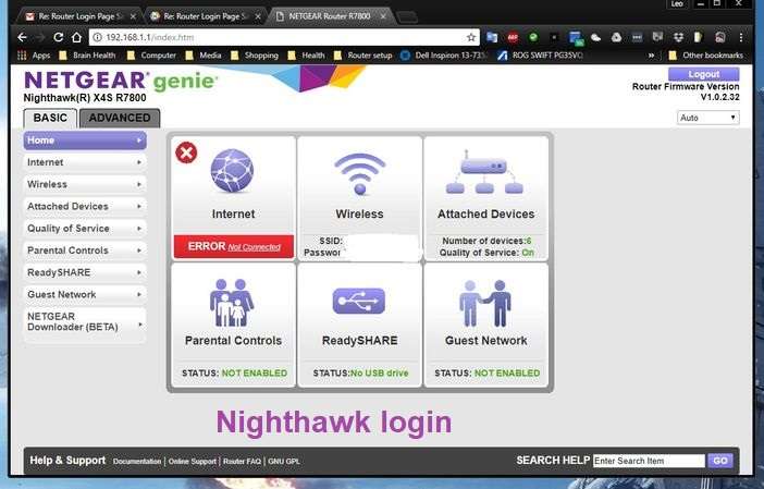 Netgear Nighthawk login