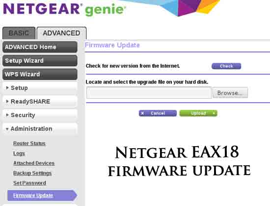 Nighthawk firmware update eax18